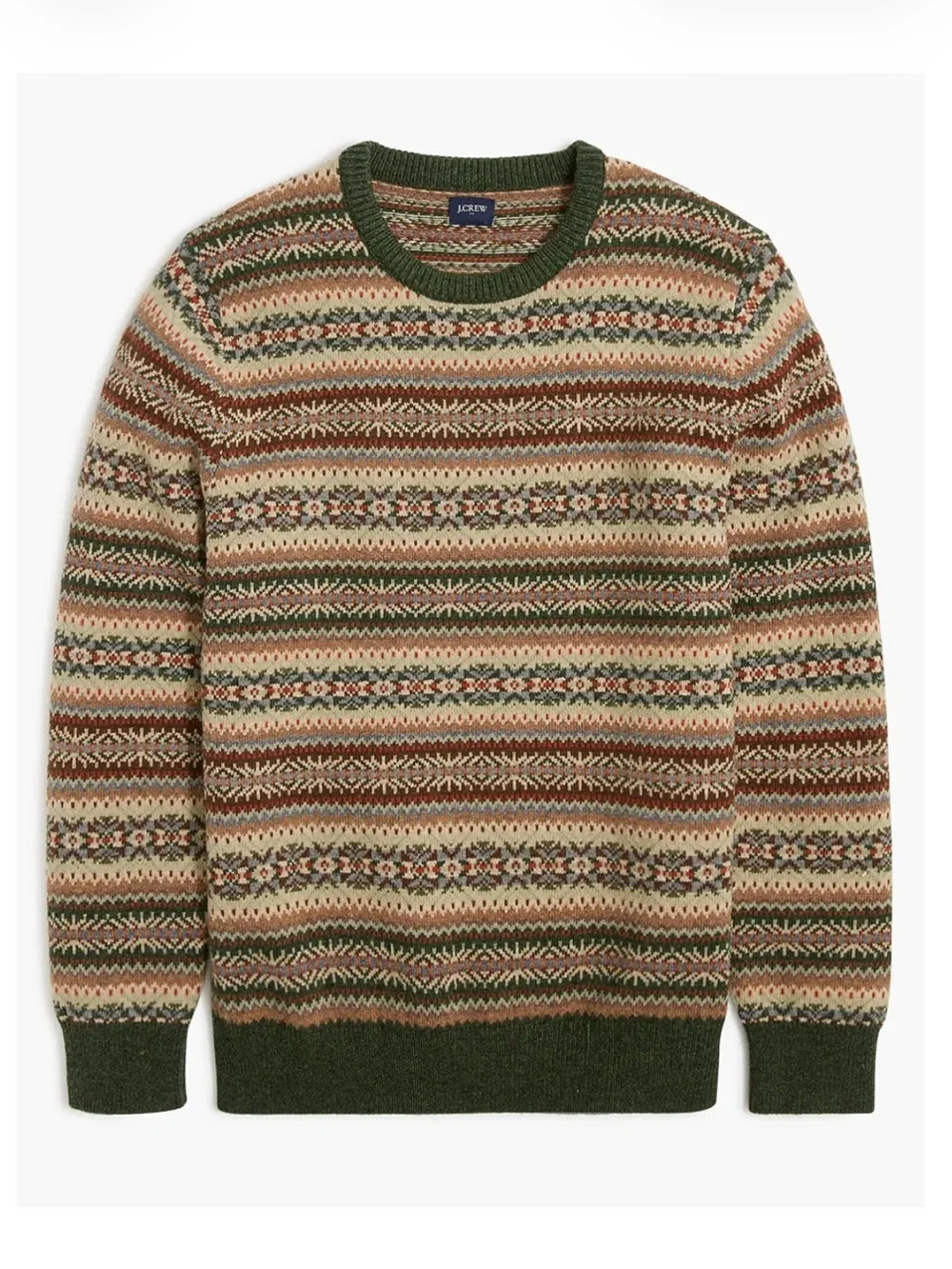 JCrew Lambswool blend Fair Isle crewneck Sweater